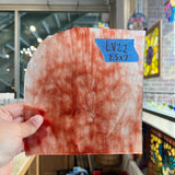 Red White Transparent Stipple Youghiogheny Sheet Glass Youghiogheny Glass 7.5x7.5in (YG-88235053)