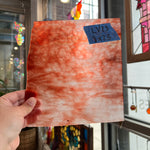 Red White Transparent Stipple Youghiogheny Sheet Glass Youghiogheny Glass