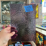 Purple Transparent Textured English Muffle Sheet Glass Colorado Glassworks LV28 (9x6inin)