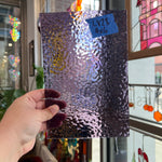 Purple Transparent Textured English Muffle Sheet Glass Colorado Glassworks