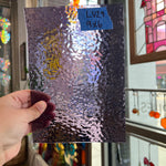 Purple Transparent Textured English Muffle Sheet Glass Colorado Glassworks