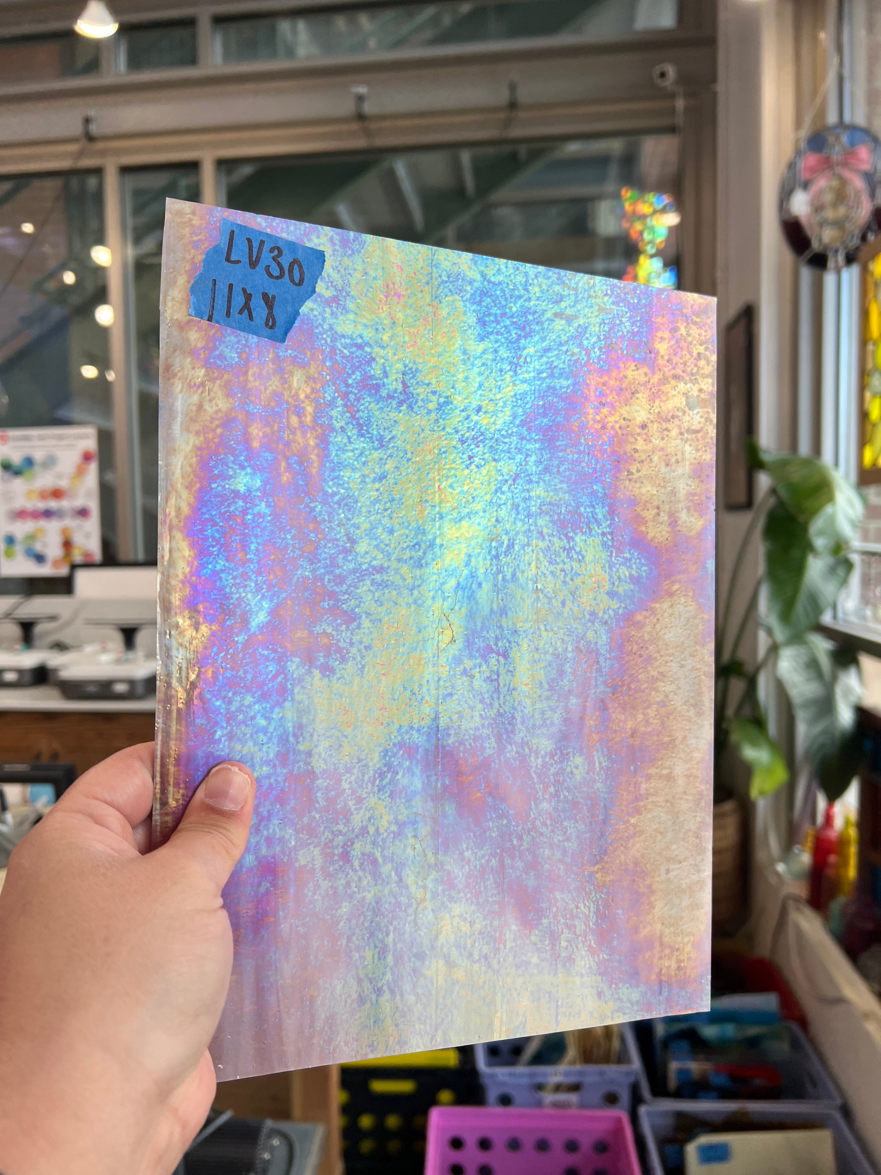 Purple Mauve Iridescent Wissmach Sheet Glass Wissmach Glass Default Title