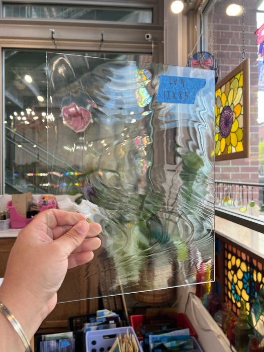 Clear Baroque Wispy Import Sheet Glass Colorado Glassworks