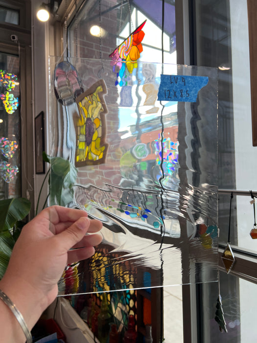 Clear Baroque Wispy Import Sheet Glass Colorado Glassworks