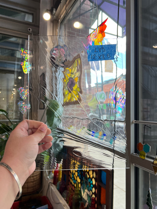 Clear Baroque Wispy Import Sheet Glass Colorado Glassworks