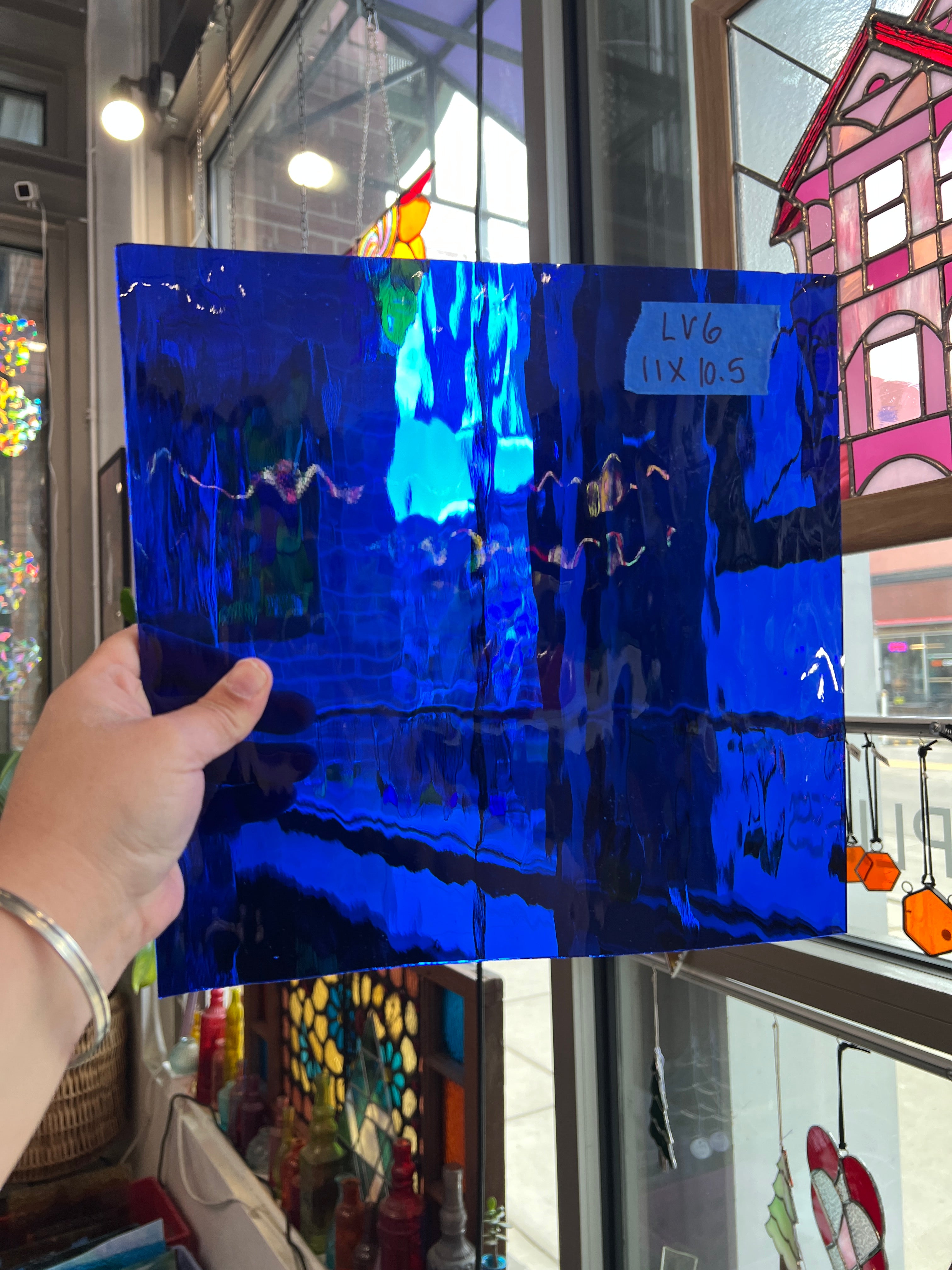 Medium Blue Waterglass Spectrum Sheet Glass Spectrum Glass