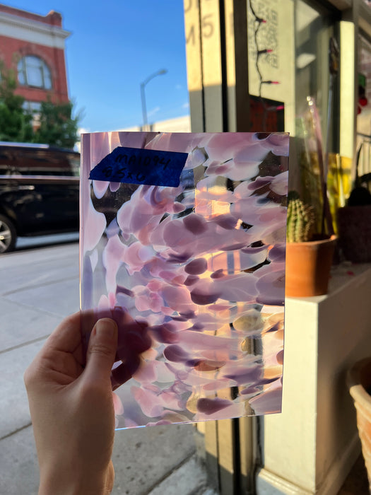 Pretty in Pink (gold aventurine) COGW by Monarch Glass Sheet Glass Colorado Glass Works