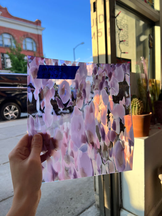 Pretty in Pink (gold aventurine) COGW by Monarch Glass Sheet Glass Colorado Glass Works