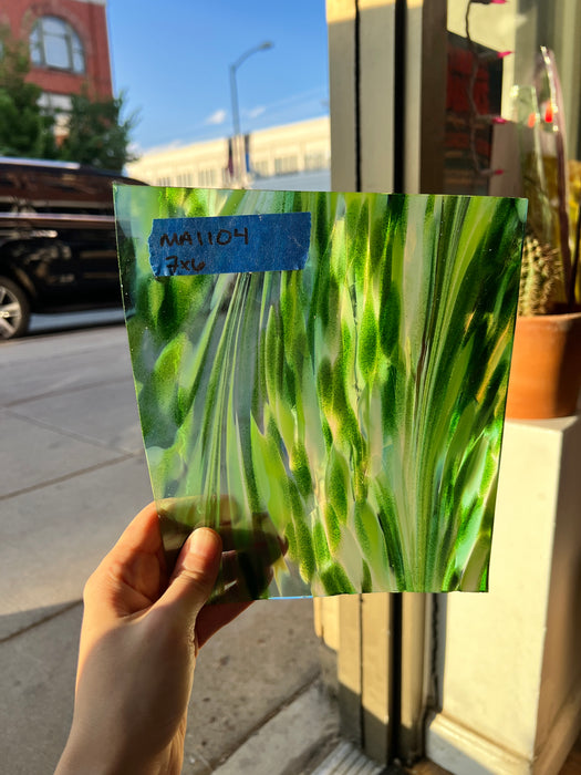 Emerald Cove (Green aventurine) COGW by Monarch Glass Sheet Glass Colorado Glass Works