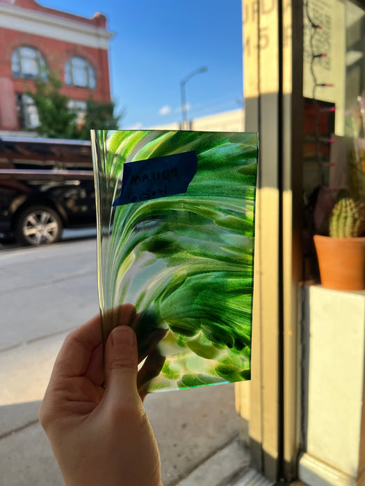 Emerald Cove (Green aventurine) COGW by Monarch Glass Sheet Glass Colorado Glass Works