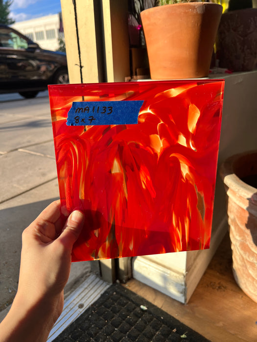 Cherry Blaze COGW by Monarch Glass Sheet Glass Colorado Glass Works