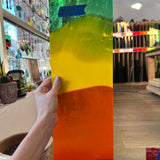 Jamaican Me Crackle COGW by Monarch Glass Sheet Glass Colorado Glass Works MA1175 (17.5x6in)