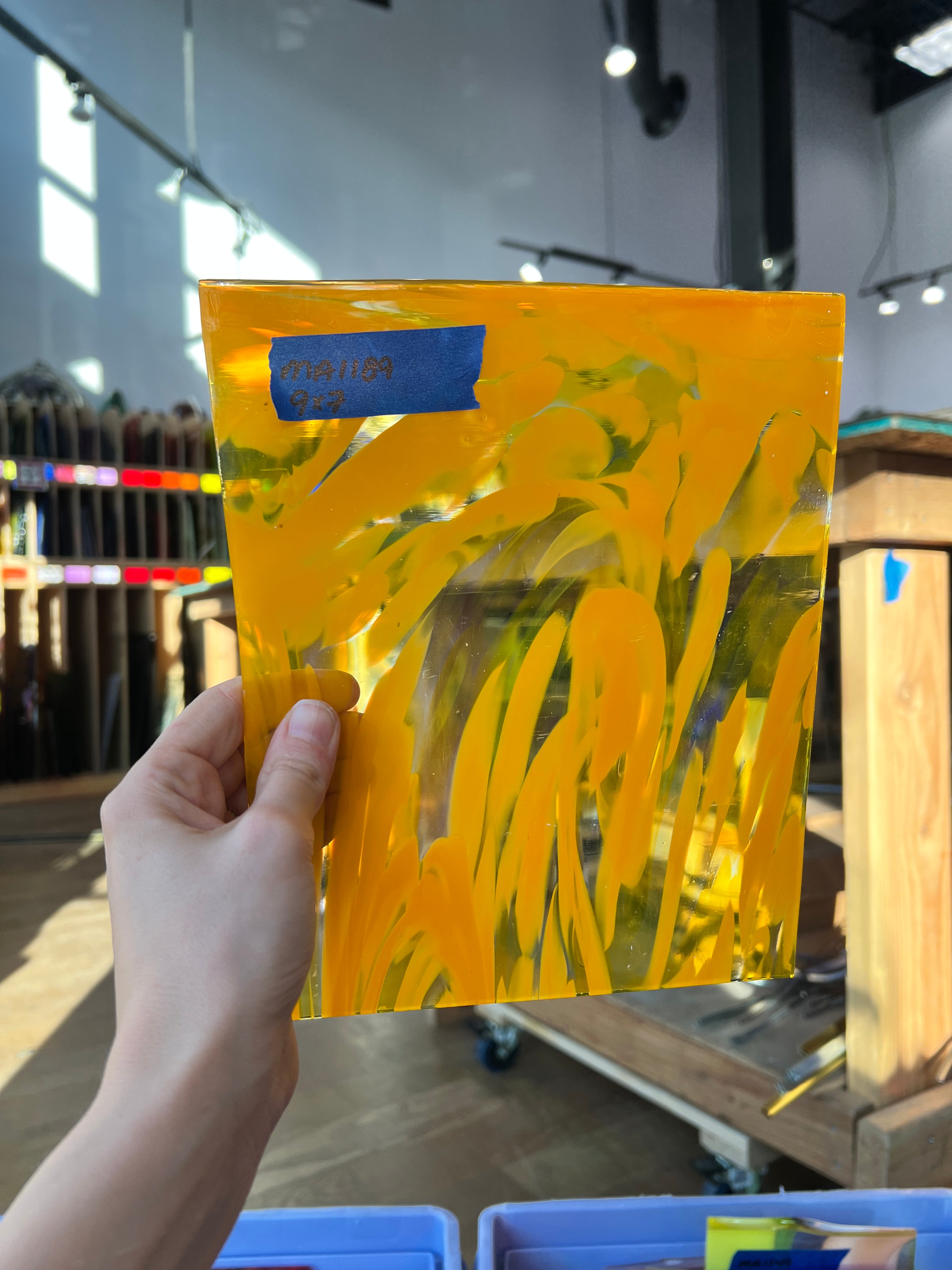 Cheese Puffs 2 COGW by Monarch Glass Sheet Glass Colorado Glass Works MA1189 (9x7in)