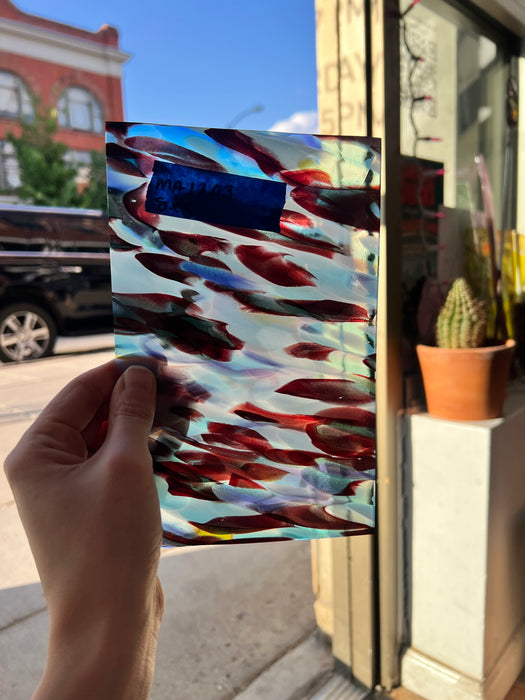 Carmine (aventurine) COGW by Monarch Glass Sheet Glass Colorado Glassworks