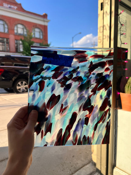 Carmine (aventurine) COGW by Monarch Glass Sheet Glass Colorado Glassworks
