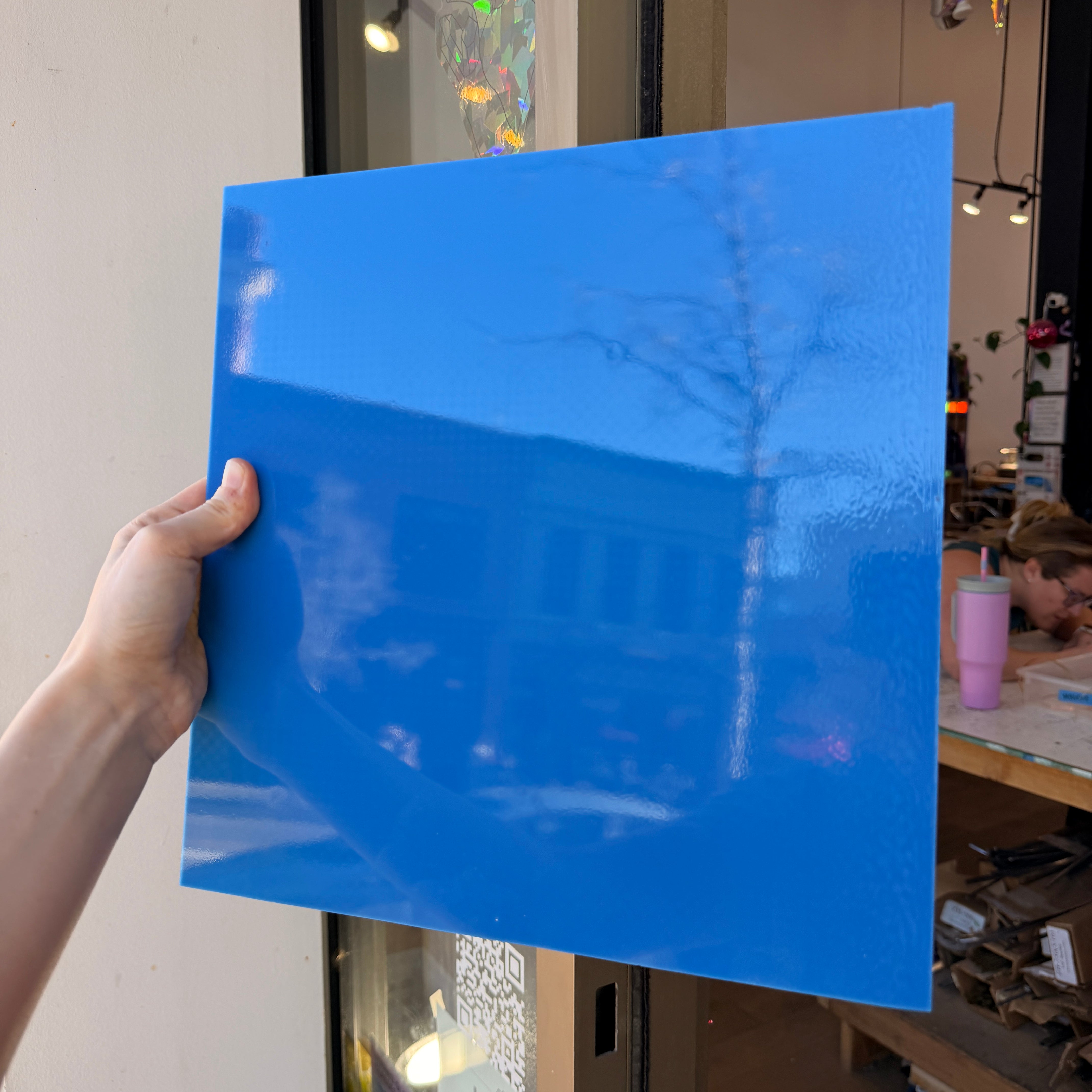 Mariner Blue Opalescent Oceanside Fusible 96 COE (OGT 233.75F) Sheet Glass Colorado Glassworks