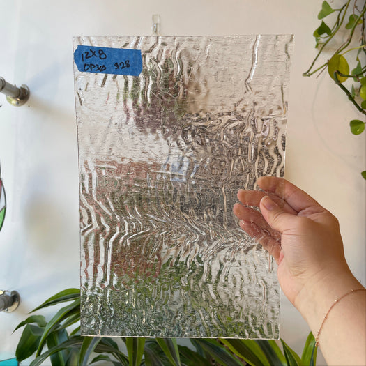 Clear Ripple Transparent Optimum Sheet Glass Colorado Glassworks