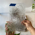 Clear Ripple Transparent Optimum Sheet Glass Colorado Glassworks OP32 (11.5x6.5in)