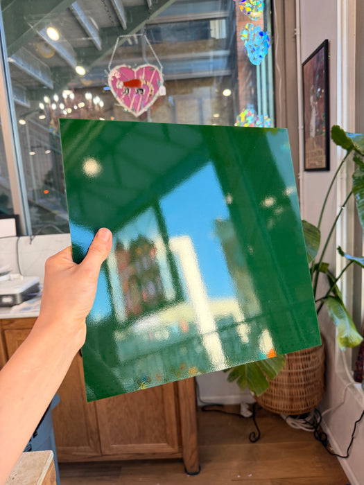 Opaque Dark Green Oceanside Fusible 96 COE (OGT 220.76F) Sheet Glass Colorado Glassworks