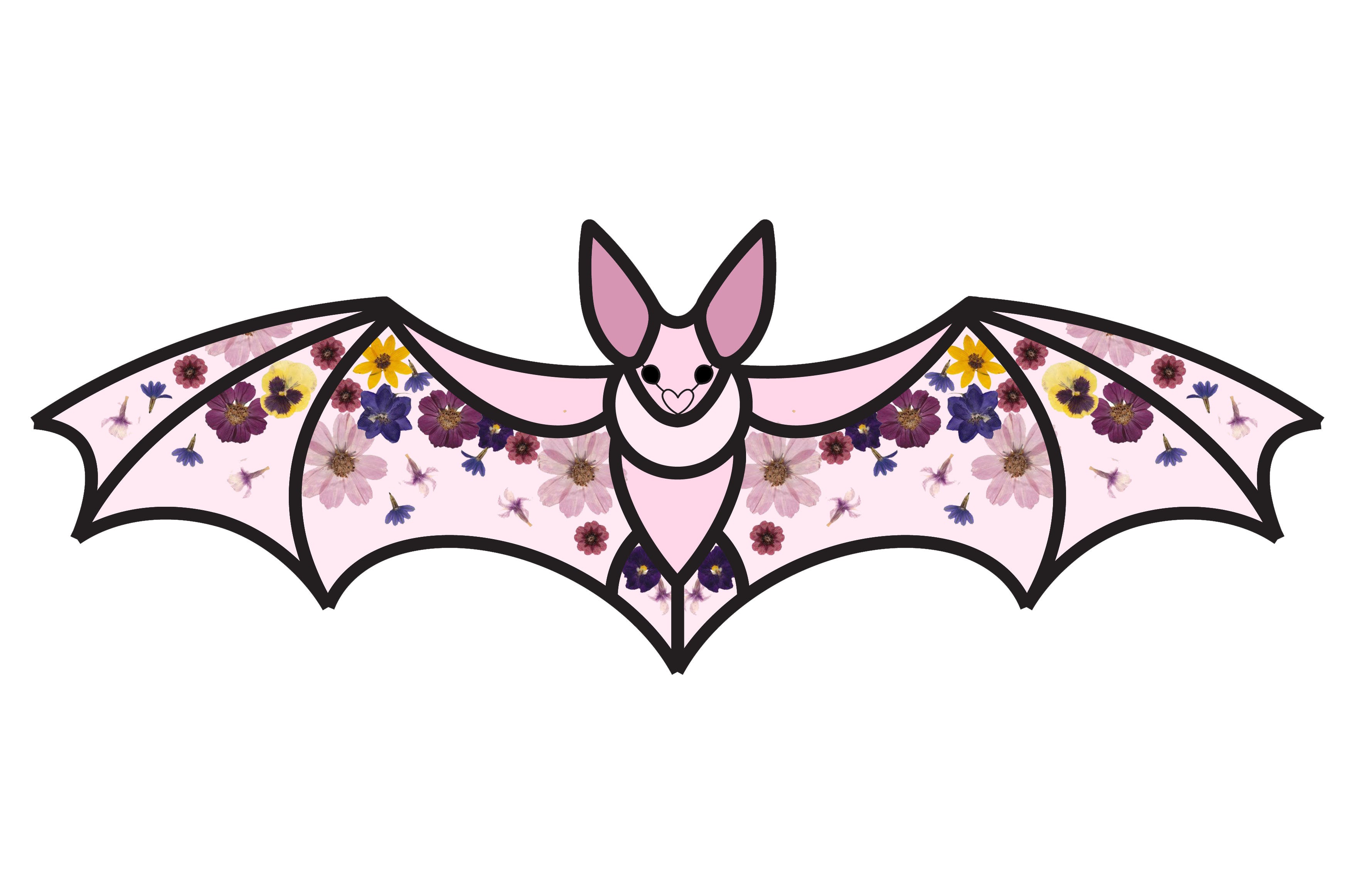Lola Bat - Digital Stained Glass Pattern Tools Colorado Glass Works
