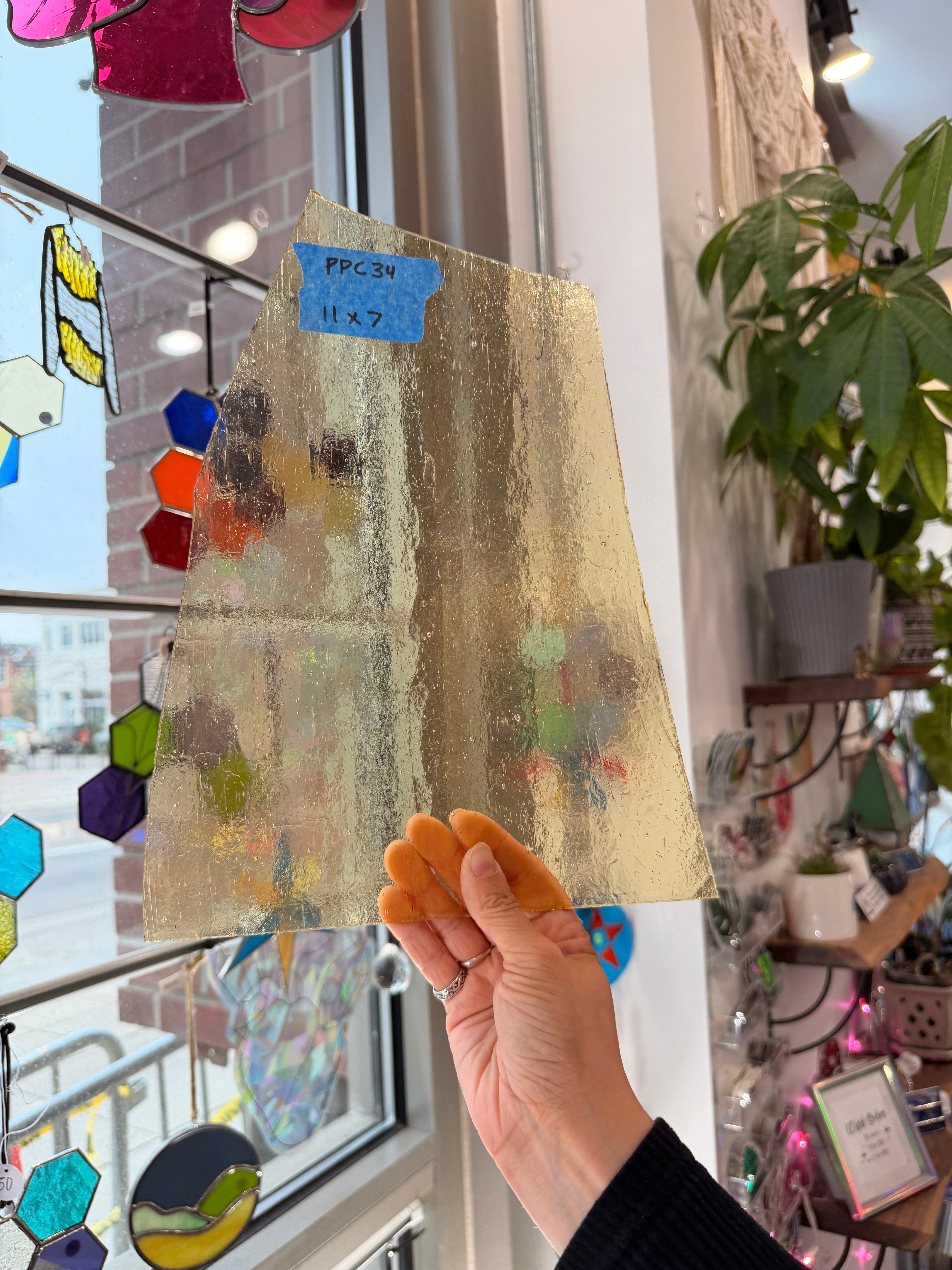 Light Yellow Amber Transparent Kokomo Sheet Glass Kokomo Glass