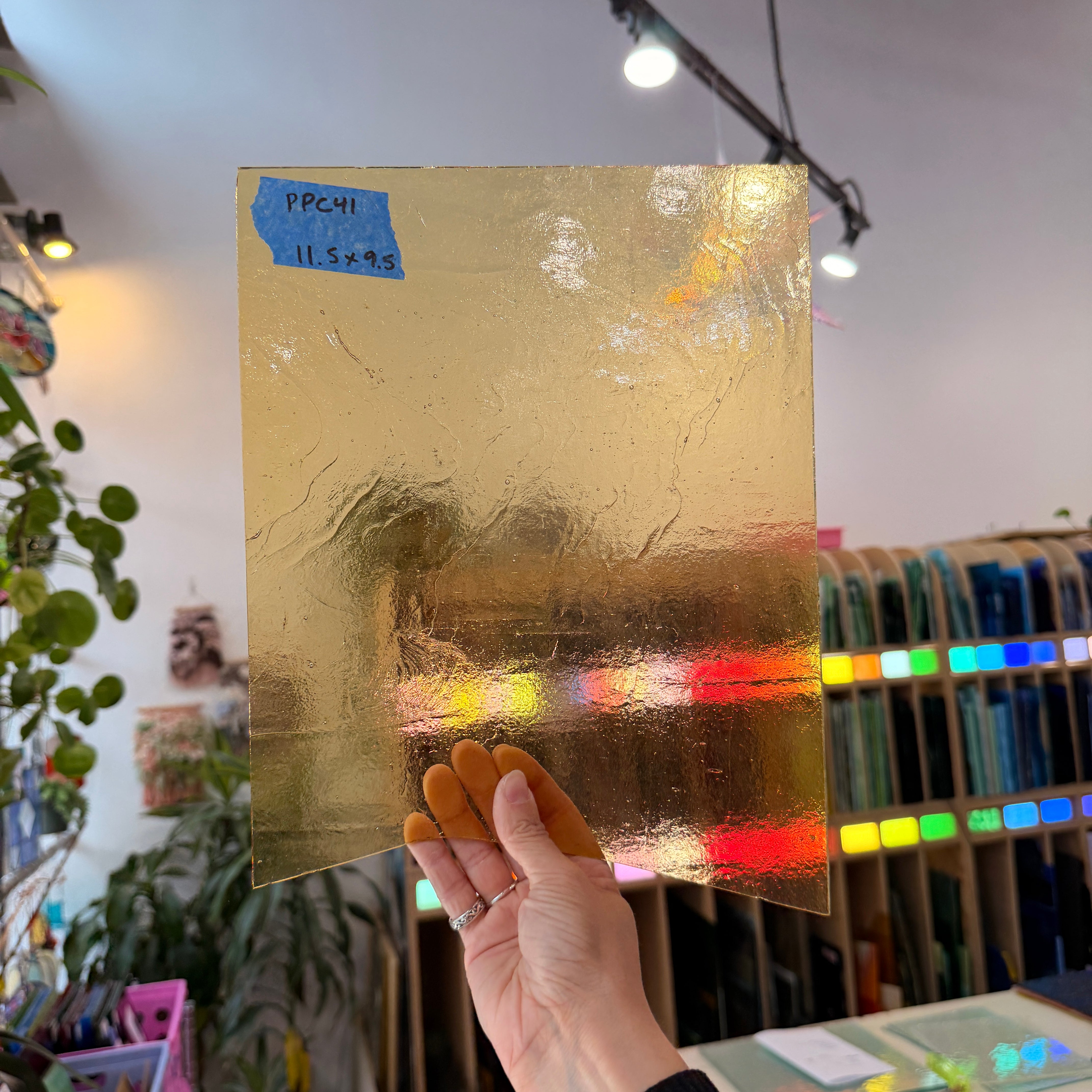 Transparent Light Amber Kokomo Sheet Glass Kokomo Glass