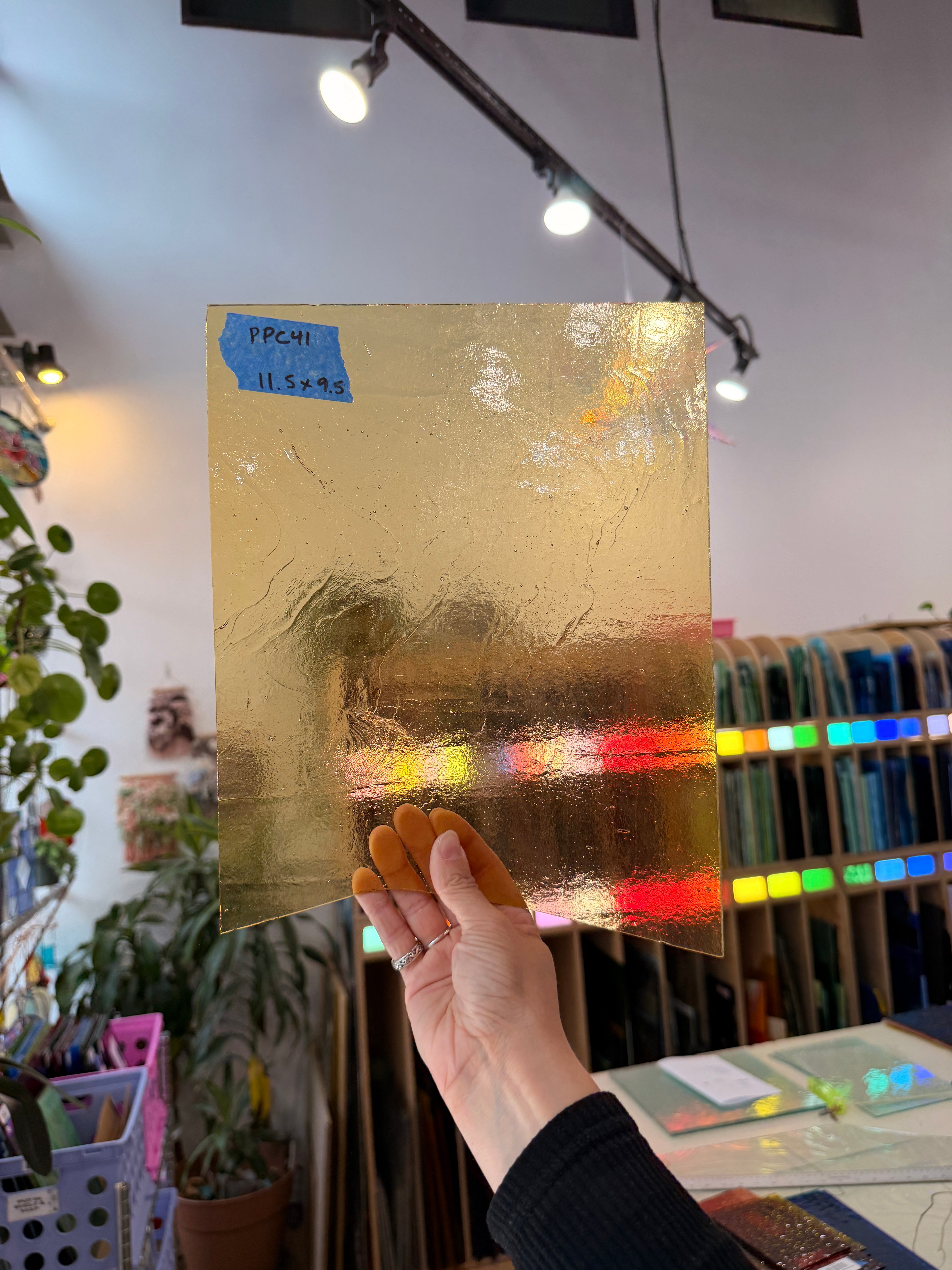 Transparent Light Amber Kokomo Sheet Glass Kokomo Glass