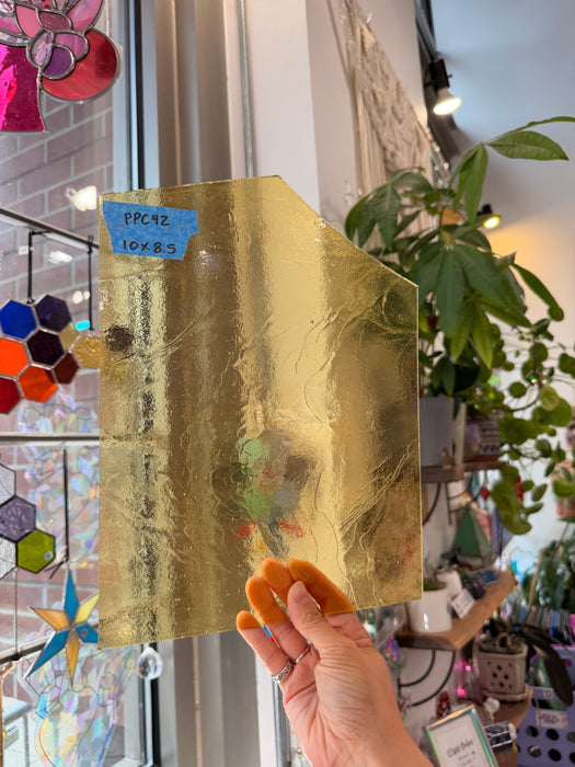 Transparent Light Amber Kokomo Sheet Glass Kokomo Glass
