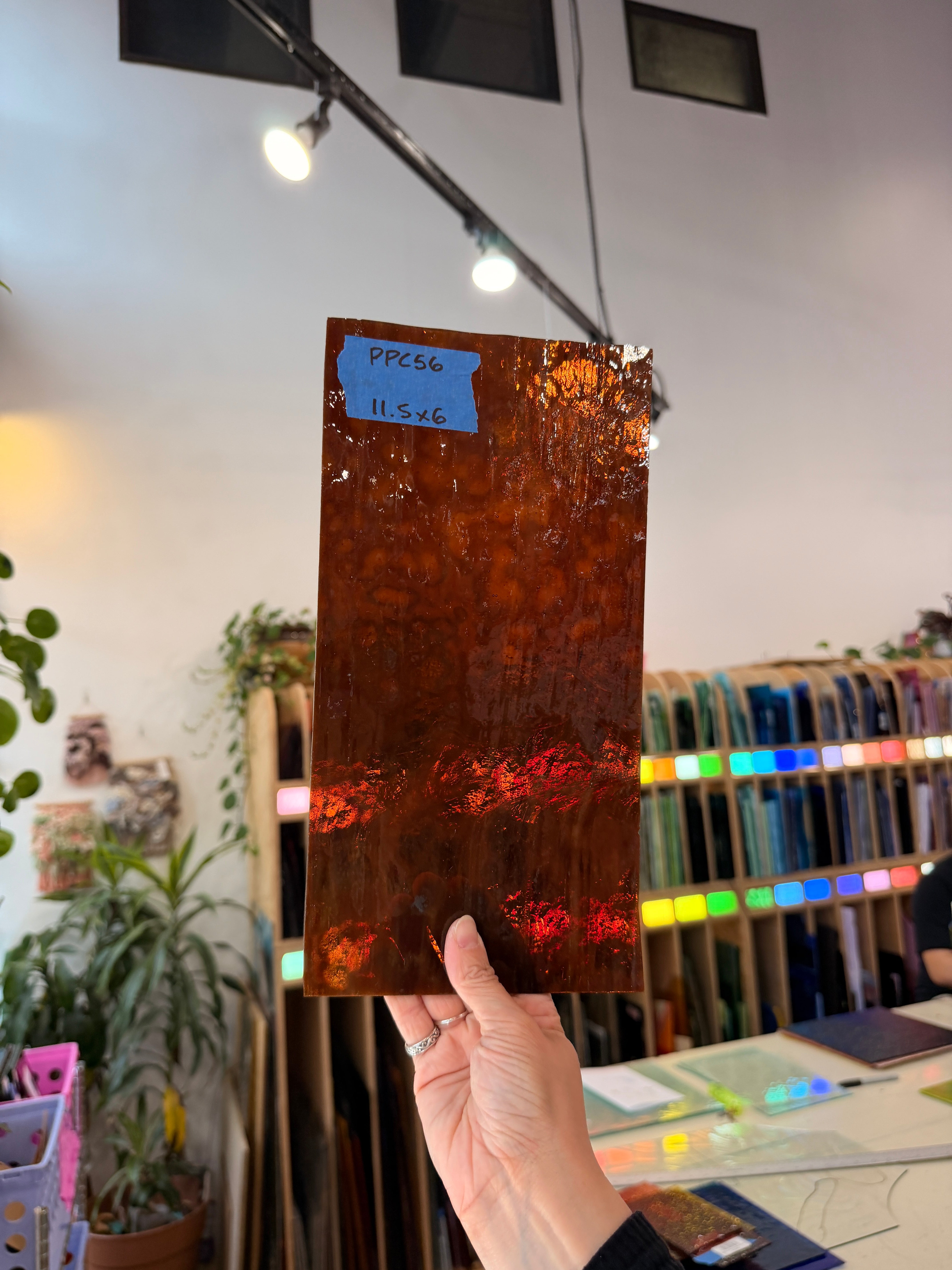 Brown Mixed Mottled Youghiogheny Sheet Glass Youghiogheny Glass