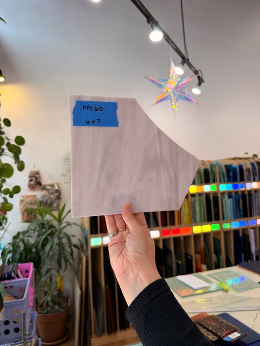 Pink White Mauve Wispy Spectrum Sheet Glass Spectrum Glass