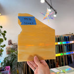 Medium Amber White Wispy Sheet Glass Colorado Glassworks