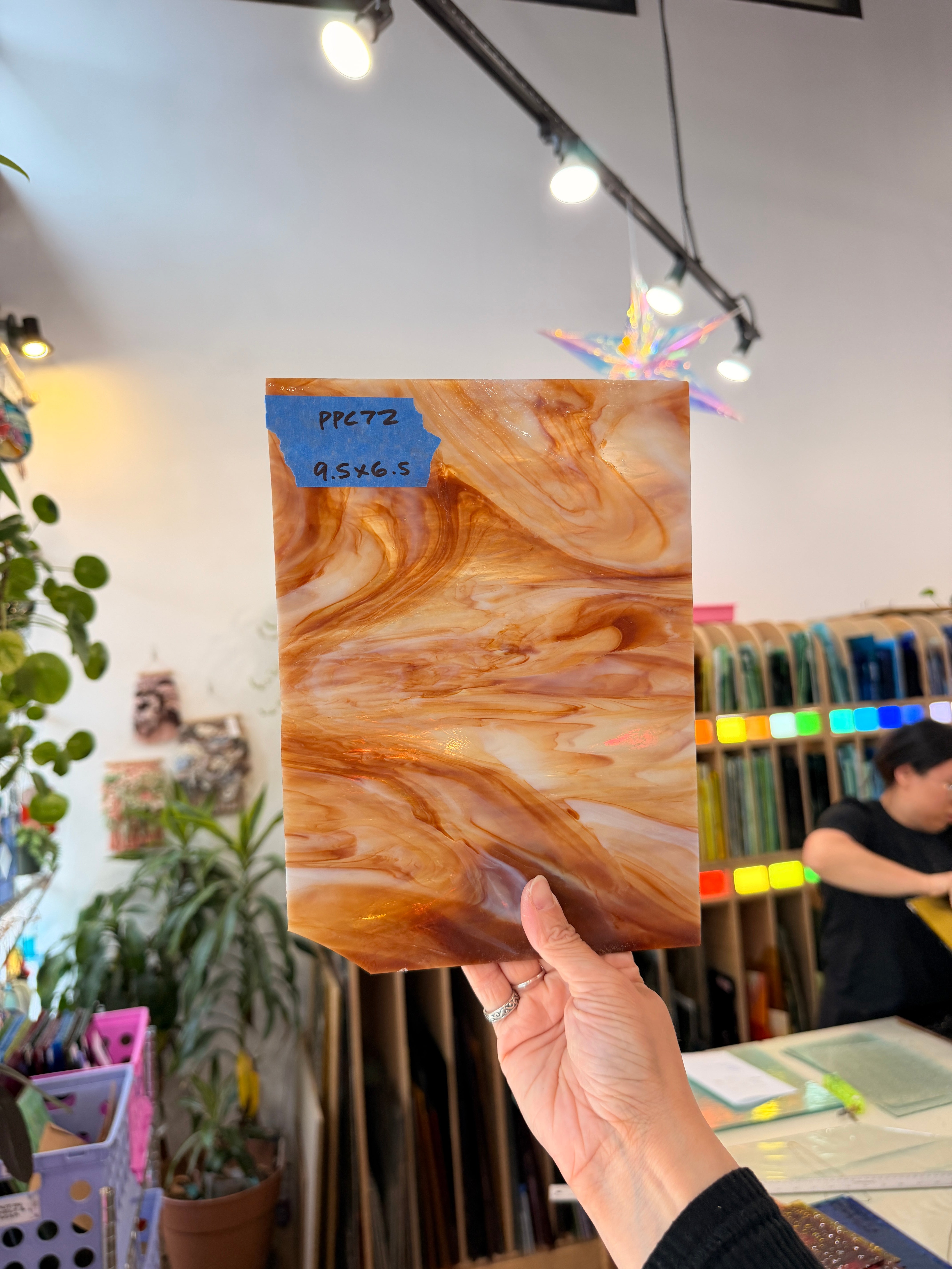 Red Brown White Wispy Armstrong Sheet Glass Armstrong Glass