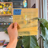 Yellow Wispy Vintage Spectrum Sheet Glass Spectrum Glass