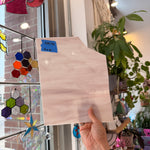 Pink White Mauve Wispy Spectrum Sheet Glass Spectrum Glass PPC78 (9x8inin)