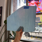 Vintage Light Blue Iridescent Opal Bullseye Fusible Sheet Glass Bullseye Glass Q29 (11.5x8in)
