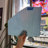 Vintage Light Blue Iridescent Opal Bullseye Fusible Sheet Glass Bullseye Glass Q29 (11.5x8in)