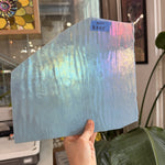 Vintage Light Blue Iridescent Opal Bullseye Fusible Sheet Glass Bullseye Glass