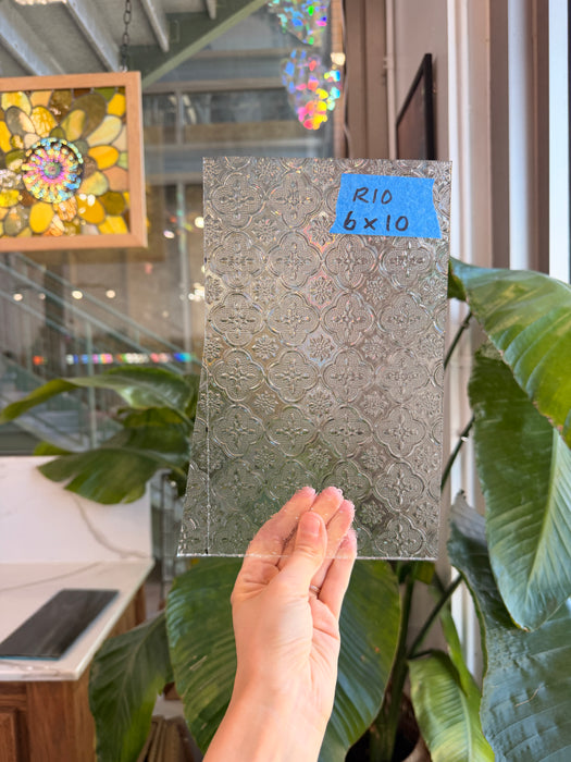 Clear Lace Morisco Clear Lace Morisco Clear Lace Morisco Sheet Glass Colorado Glassworks R10 (6x10in)