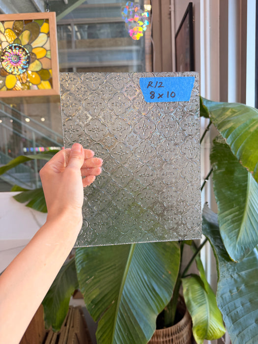 Clear Lace Morisco Clear Lace Morisco Clear Lace Morisco Sheet Glass Colorado Glassworks 8x10in (ID-48516653)