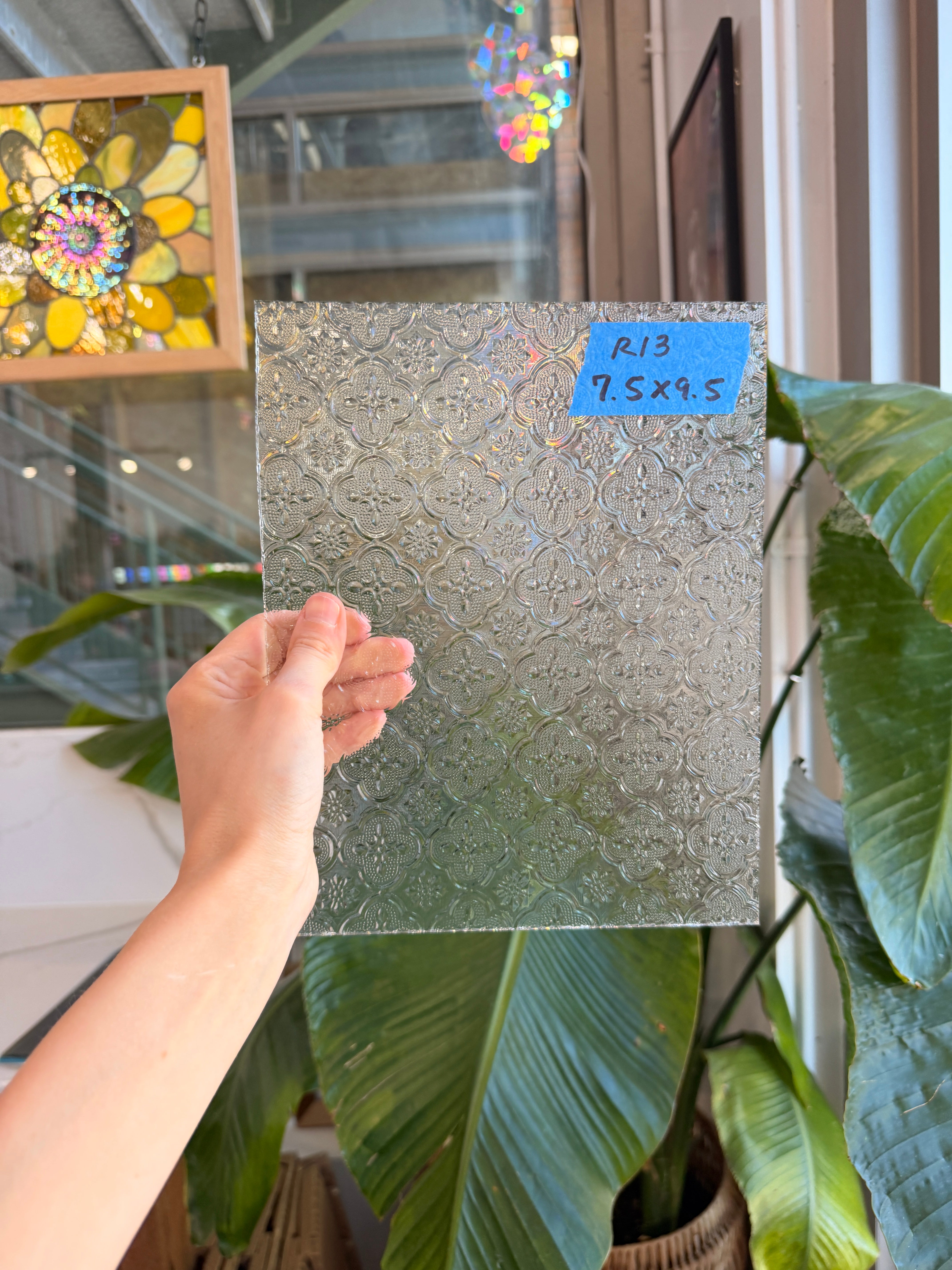 Clear Lace Morisco Clear Lace Morisco Clear Lace Morisco Sheet Glass Colorado Glassworks 9.5x7.5in (ID-48549421)
