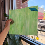 Green Wispy Iridescent Wissmach