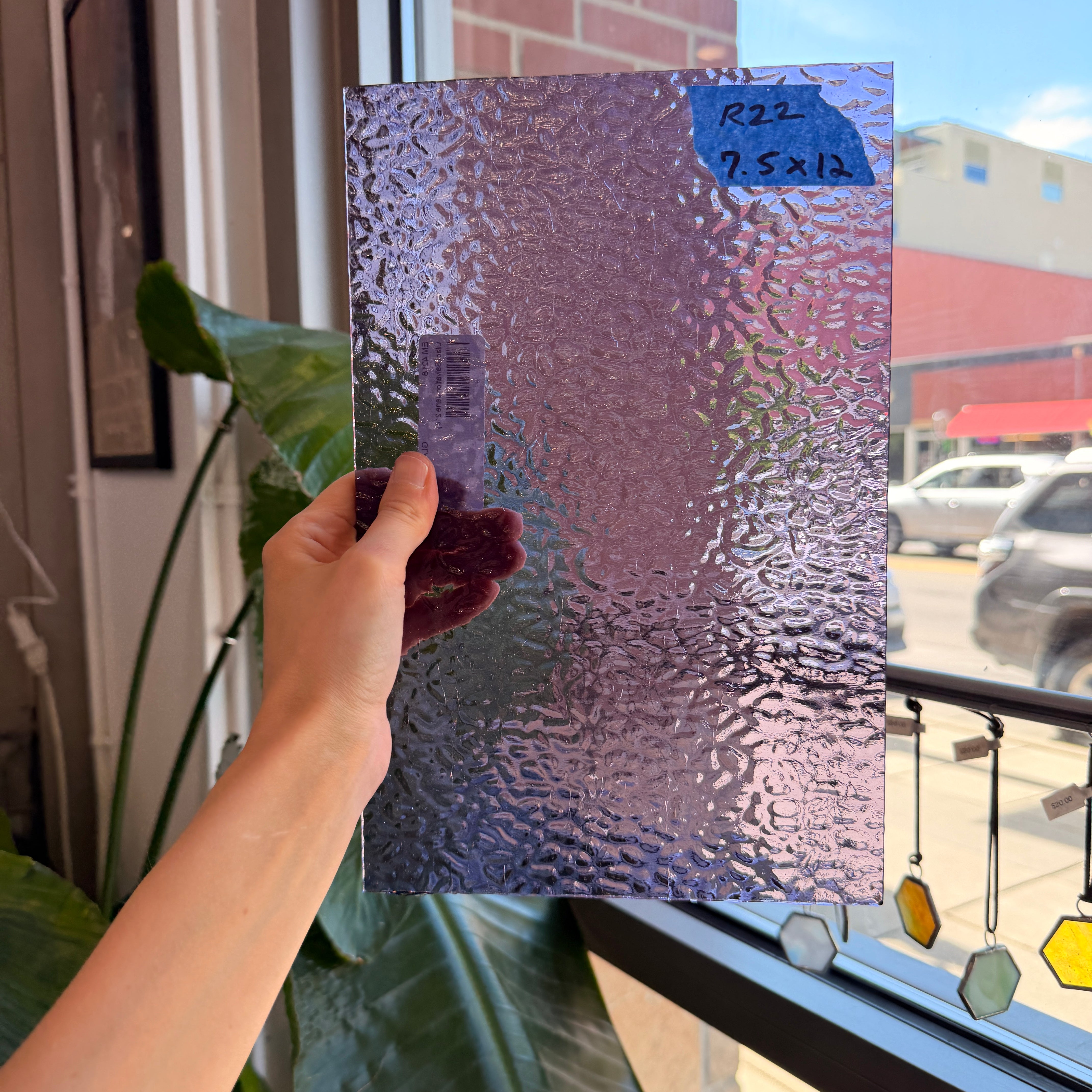 Light Purple English Muffle Sheet Glass Colorado Glassworks