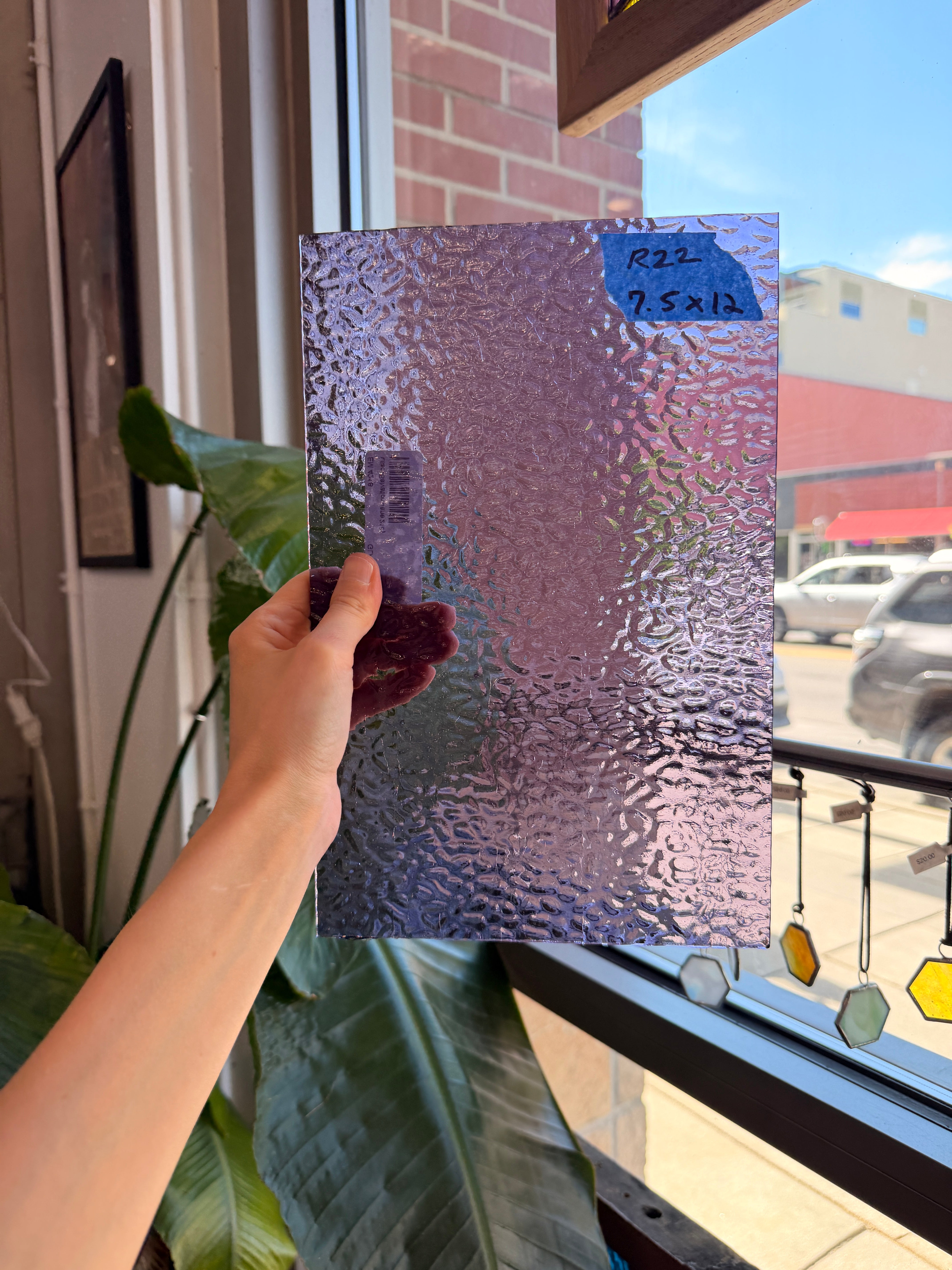 Light Purple English Muffle Sheet Glass Colorado Glassworks