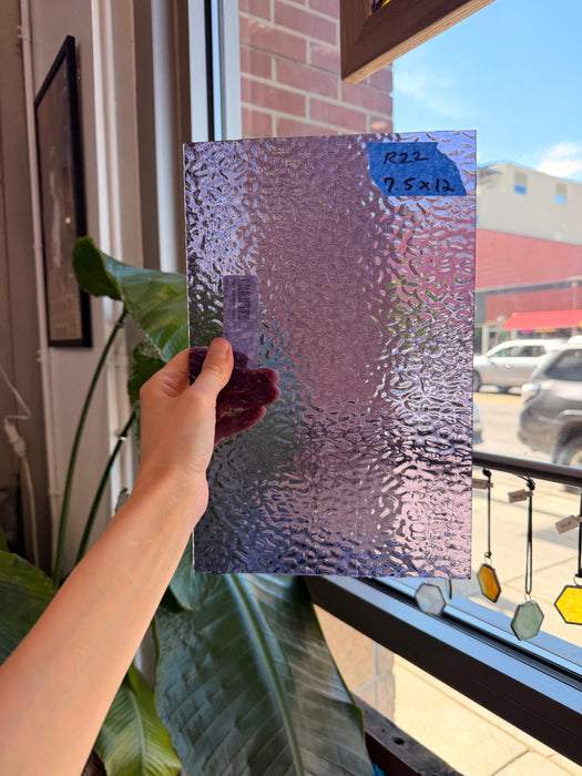 Light Purple English Muffle Sheet Glass Colorado Glassworks