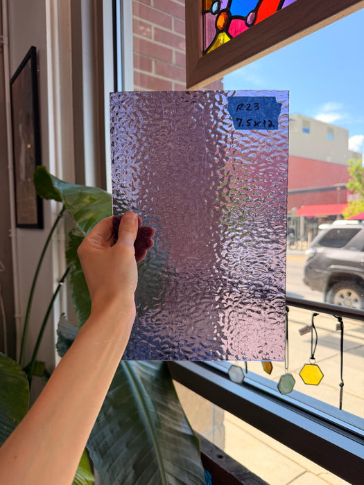 Light Purple English Muffle Sheet Glass Colorado Glassworks