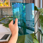 Medium Blue Transparent Vintage GNA Sheet Glass Colorado Glassworks 10x7in (GNA-49434157)