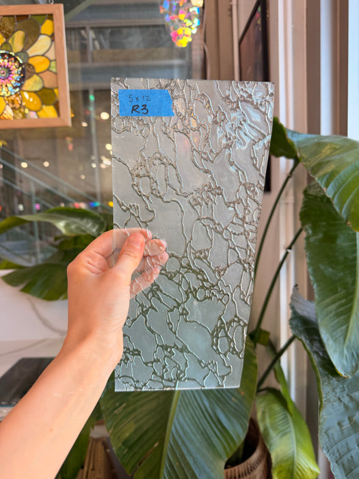 Frosted Krinkled Delta Industrial (IM 400F) Sheet Glass Colorado Glassworks 12x5in (ID-51334701)
