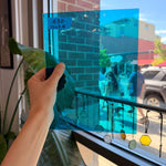 Medium Blue Transparent Vintage GNA Sheet Glass Colorado Glassworks