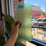 Light Green Hammered Transparent Sheet Glass Colorado Glassworks