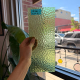 Light Green Hammered Transparent Sheet Glass Colorado Glassworks
